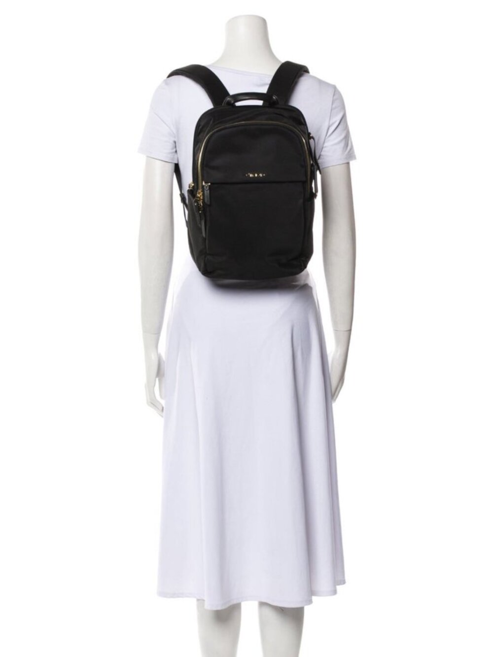 Tumi Black Backpack with Gold Hardware - Picture 14 of 15